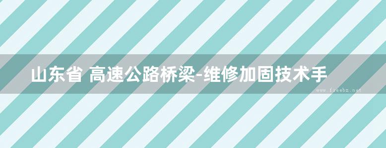 山东省 高速公路桥梁-维修加固技术手册